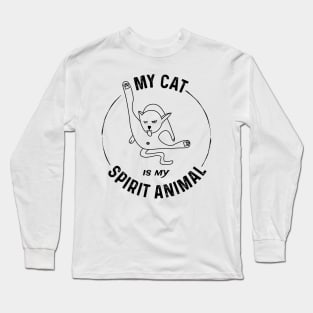 Rude Cat Is My Spirit Animal For Rude Cat Fans Long Sleeve T-Shirt